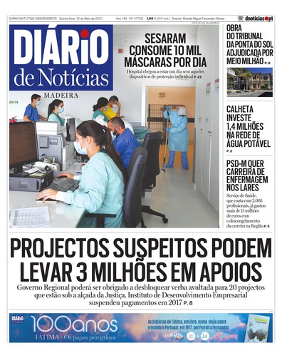 Edição do dia 13 Maio 2021 da pubicação Diário de Notícias