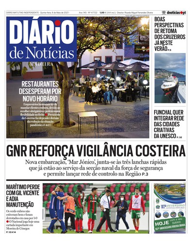 Edição do dia 6 Maio 2021 da pubicação Diário de Notícias