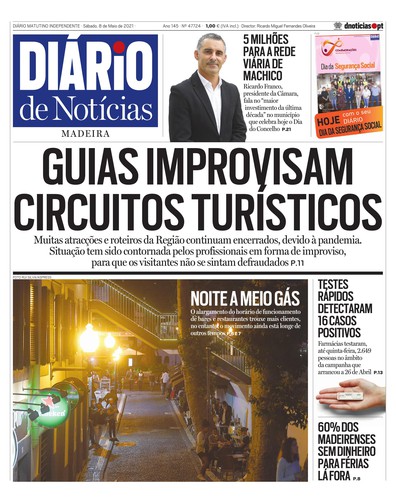 Edição do dia 8 Maio 2021 da pubicação Diário de Notícias