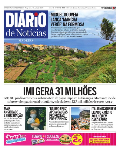 Edição do dia 1 Junho 2021 da pubicação Diário de Notícias