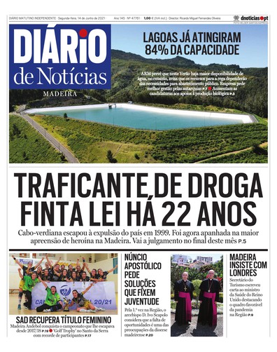 Edição do dia 14 Junho 2021 da pubicação Diário de Notícias