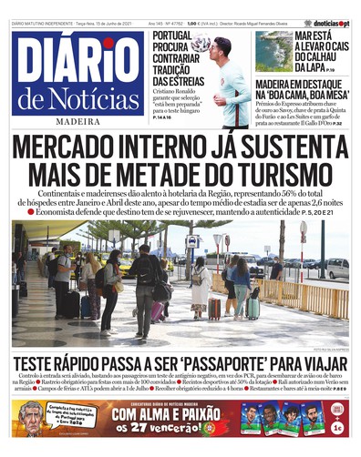 Edição do dia 15 Junho 2021 da pubicação Diário de Notícias