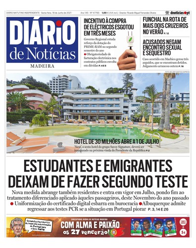 Edição do dia 18 Junho 2021 da pubicação Diário de Notícias