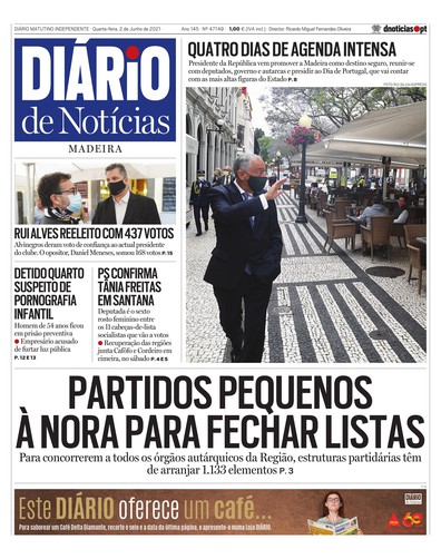 Edição do dia 2 Junho 2021 da pubicação Diário de Notícias