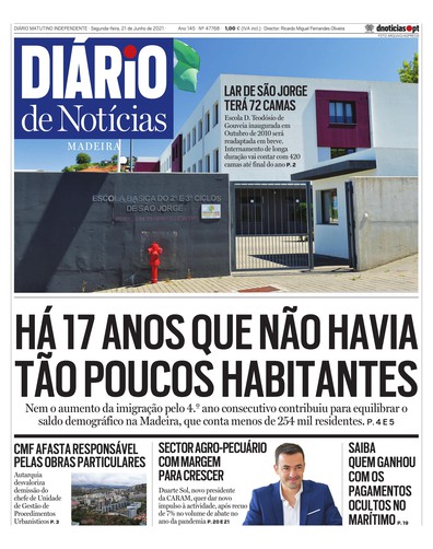 Edição do dia 21 Junho 2021 da pubicação Diário de Notícias