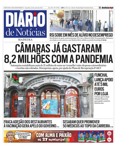 Edição do dia 22 Junho 2021 da pubicação Diário de Notícias
