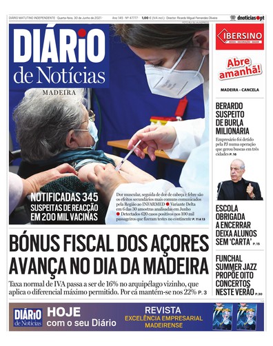 Edição do dia 30 Junho 2021 da pubicação Diário de Notícias