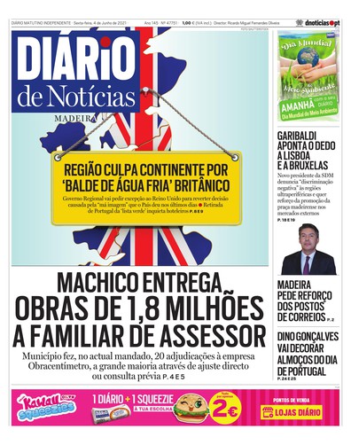 Edição do dia 4 Junho 2021 da pubicação Diário de Notícias