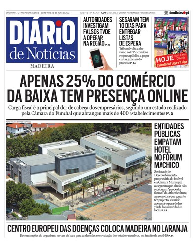 Edição do dia 16 Julho 2021 da pubicação Diário de Notícias