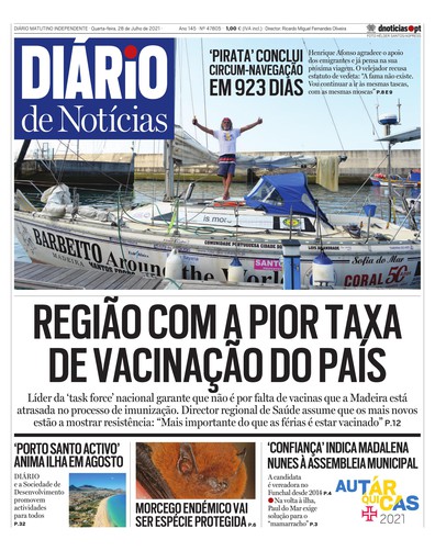 Edição do dia 28 Julho 2021 da pubicação Diário de Notícias