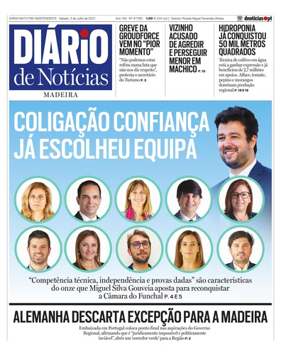 Edição do dia 3 Julho 2021 da pubicação Diário de Notícias