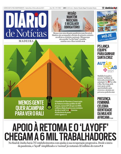 Edição do dia 30 Julho 2021 da pubicação Diário de Notícias