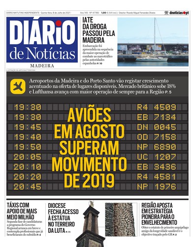 Edição do dia 8 Julho 2021 da pubicação Diário de Notícias