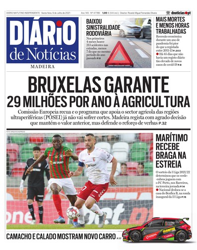 Edição do dia 9 Julho 2021 da pubicação Diário de Notícias