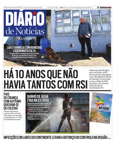 Edição do dia 10 Agosto 2021 da pubicação Diário de Notícias