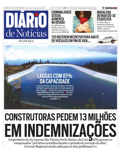Edição do dia 12 Agosto 2021 da pubicação Diário de Notícias