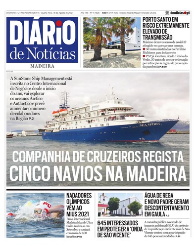 Edição do dia 18 Agosto 2021 da pubicação Diário de Notícias