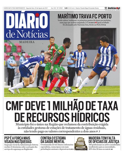 Edição do dia 23 Agosto 2021 da pubicação Diário de Notícias