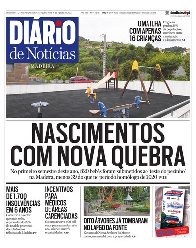 Edição do dia 4 Agosto 2021 da pubicação Diário de Notícias