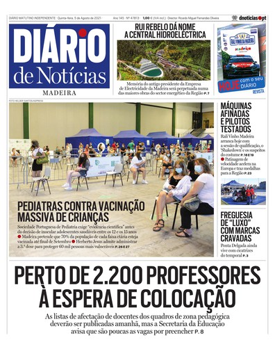 Edição do dia 5 Agosto 2021 da pubicação Diário de Notícias