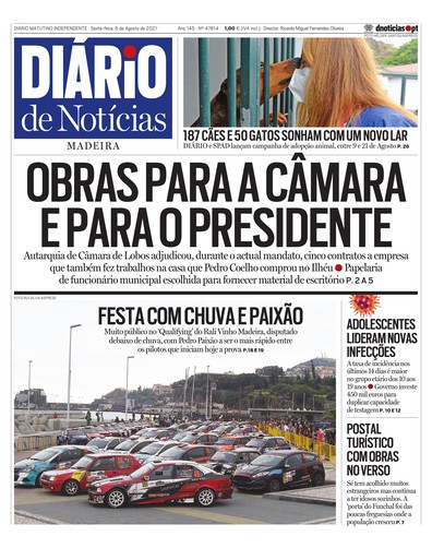 Edição do dia 6 Agosto 2021 da pubicação Diário de Notícias