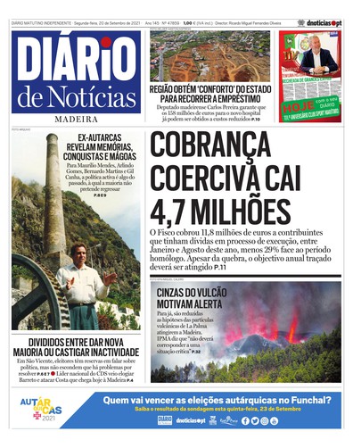 Edição do dia 20 Setembro 2021 da pubicação Diário de Notícias