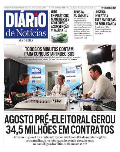 Edição do dia 24 Setembro 2021 da pubicação Diário de Notícias