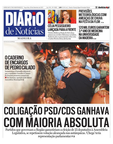 Edição do dia 28 Setembro 2021 da pubicação Diário de Notícias