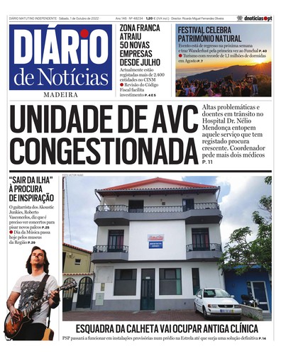 Edição do dia 1 Outubro 2022 da pubicação Diário de Notícias