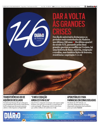 Edição do dia 11 Outubro 2022 da pubicação Diário de Notícias