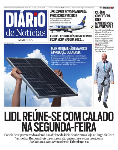 Edição do dia 12 Outubro 2022 da pubicação Diário de Notícias