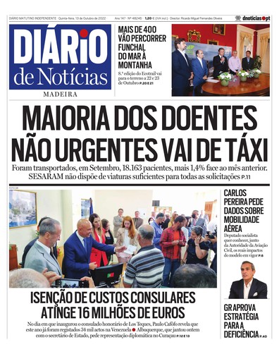 Edição do dia 13 Outubro 2022 da pubicação Diário de Notícias