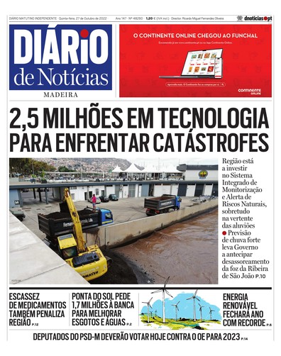 Edição do dia 27 Outubro 2022 da pubicação Diário de Notícias