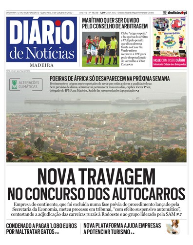 Edição do dia 5 Outubro 2022 da pubicação Diário de Notícias