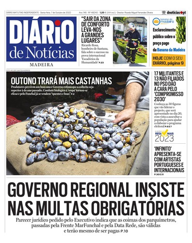 Edição do dia 7 Outubro 2022 da pubicação Diário de Notícias