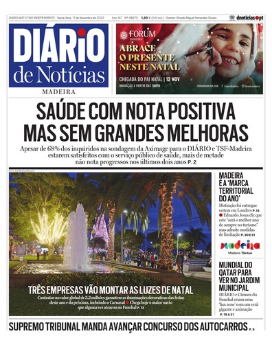 Edição do dia 11 Novembro 2022 da pubicação Diário de Notícias