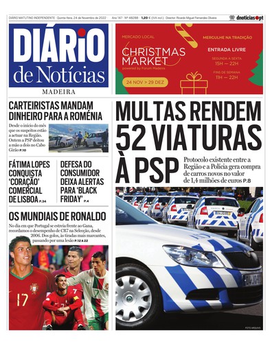 Edição do dia 24 Novembro 2022 da pubicação Diário de Notícias