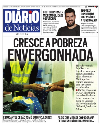 Edição do dia 5 Dezembro 2022 da pubicação Diário de Notícias