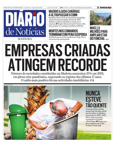Edição do dia 11 Janeiro 2022 da pubicação Diário de Notícias