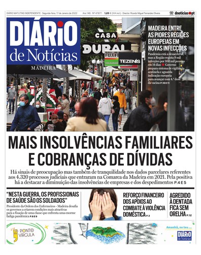 Edição do dia 17 Janeiro 2022 da pubicação Diário de Notícias