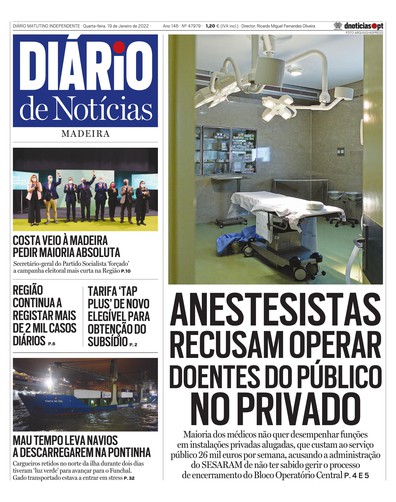 Edição do dia 19 Janeiro 2022 da pubicação Diário de Notícias