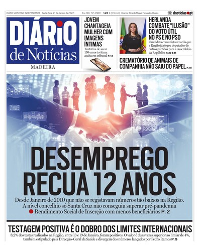 Edição do dia 21 Janeiro 2022 da pubicação Diário de Notícias