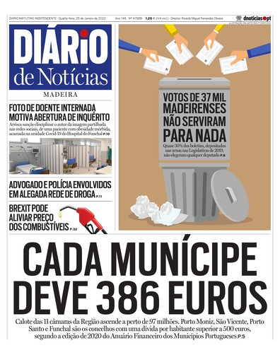Edição do dia 26 Janeiro 2022 da pubicação Diário de Notícias