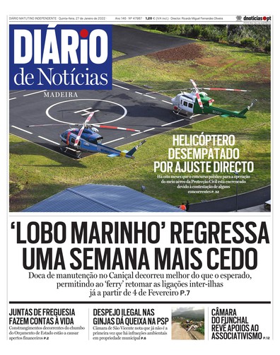 Edição do dia 27 Janeiro 2022 da pubicação Diário de Notícias