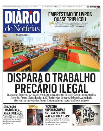 Edição do dia 9 Janeiro 2022 da pubicação Diário de Notícias