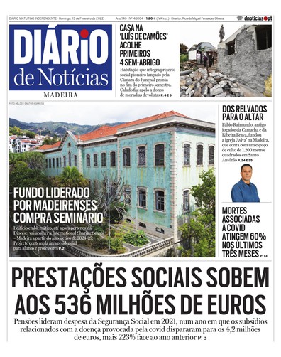Edição do dia 13 Fevereiro 2022 da pubicação Diário de Notícias