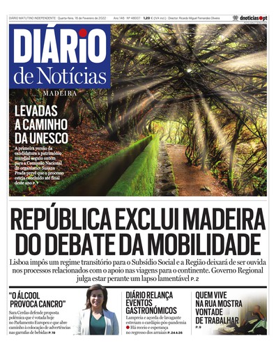 Edição do dia 16 Fevereiro 2022 da pubicação Diário de Notícias