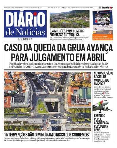 Edição do dia 19 Fevereiro 2022 da pubicação Diário de Notícias
