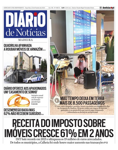 Edição do dia 22 Fevereiro 2022 da pubicação Diário de Notícias