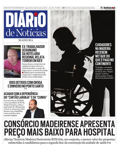 Edição do dia 28 Fevereiro 2022 da pubicação Diário de Notícias